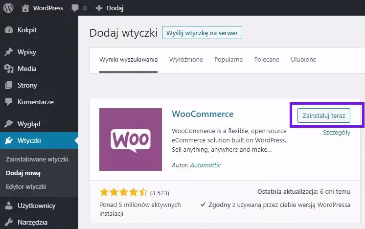 woocommerce instalacja