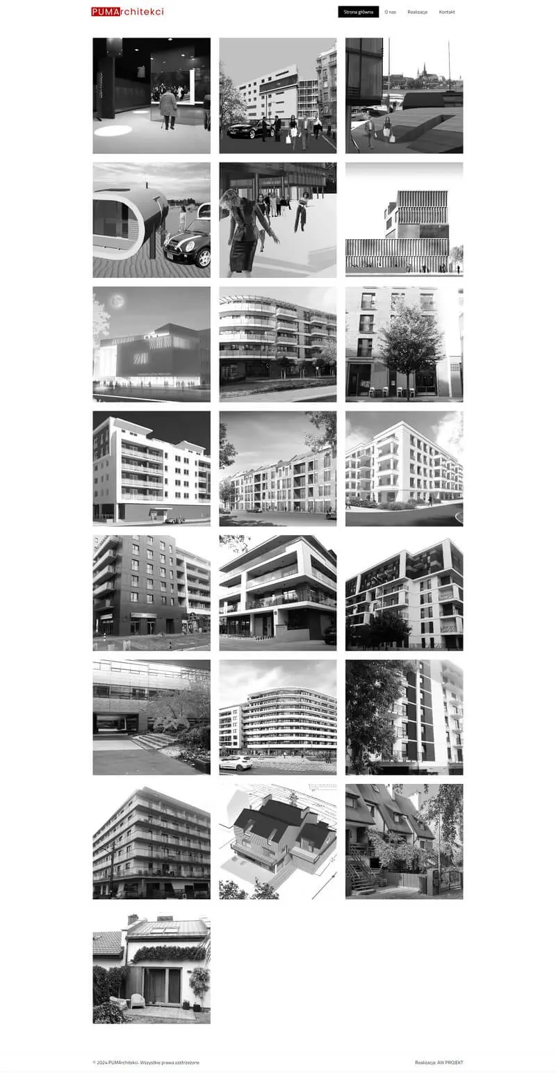 Wykonanie strony www dla PUM'Architekci