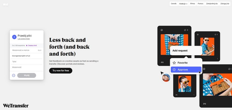 v transfer - jak przesłać pliki przez wetransfer